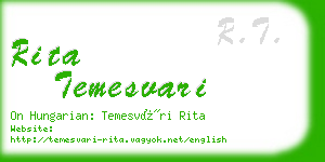 rita temesvari business card